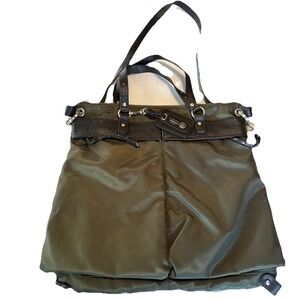 Hayden Harnett Women's Olive Green Ibiza‎ Convertible Flight Tote Travel Bag
